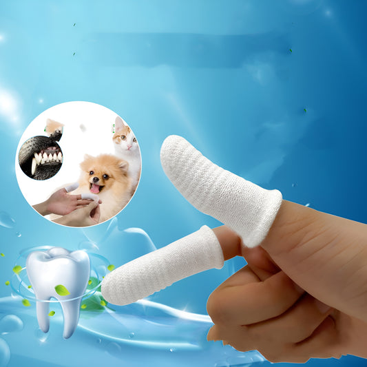 Pet Finger Tooth Cleaning Brush (Soft Fabric Oral Cleaner)